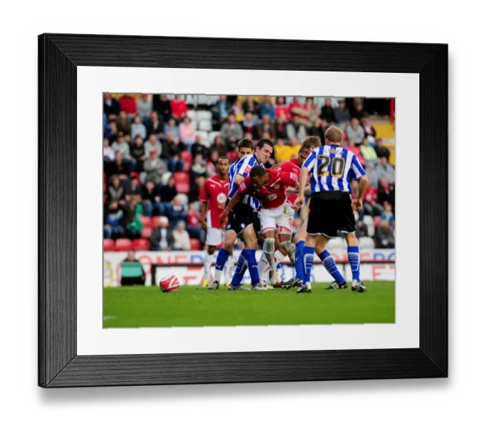 Framed Print : Bristol City vs Sheffield Wednesday: A Football Rivalry Unfolds - 09-10 Season Showdown