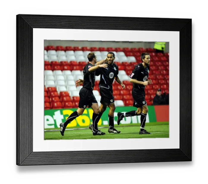 Framed Print : Danny Haynes Late Equaliser: Nottingham Forest vs. Bristol City