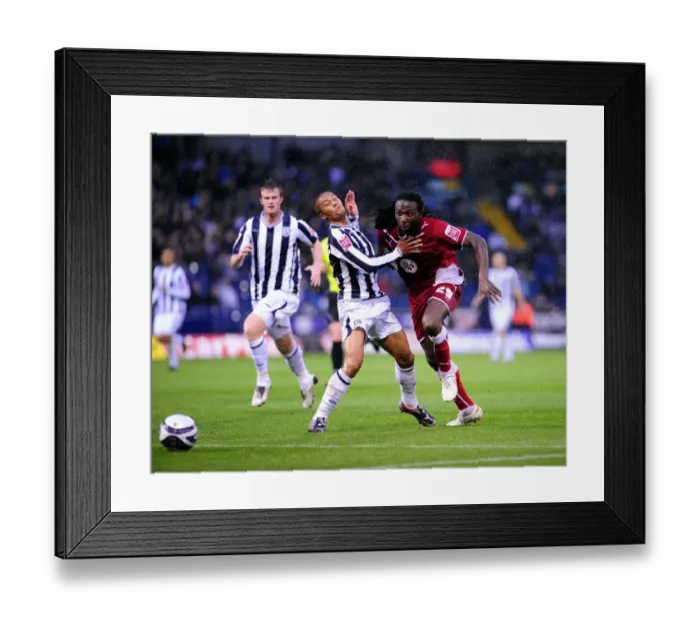 Framed Print : Battle on the Field: West Brom vs. Bristol City - A Football Rivalry (Season 09-10)
