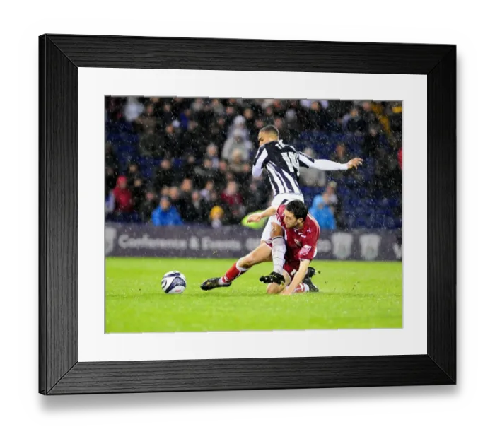 Framed Print : Season 09-10 Football Rivalry: A Battle Between Two Powerhouses - West Brom vs. Bristol City