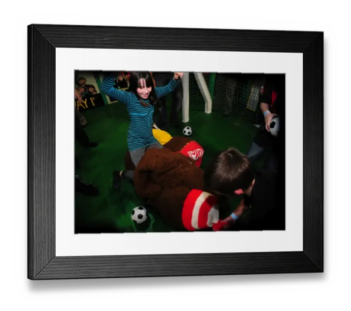 Framed Print : Bristol City First Team: A Jumping Good Time at City Redz Christmas Party (09-10)