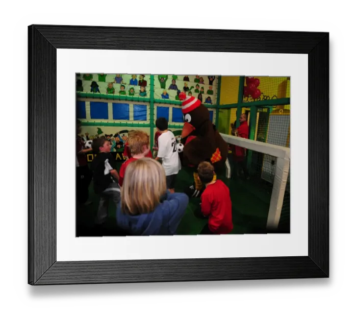 Framed Print : Bristol City First Team's Jumping Jolly: 09-10 City Redz Christmas Party