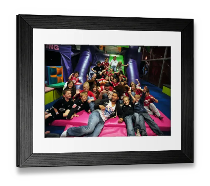 Framed Print : Bristol City First Team: Celebrating the Holiday Season at City Redz Christmas Party (09-10)