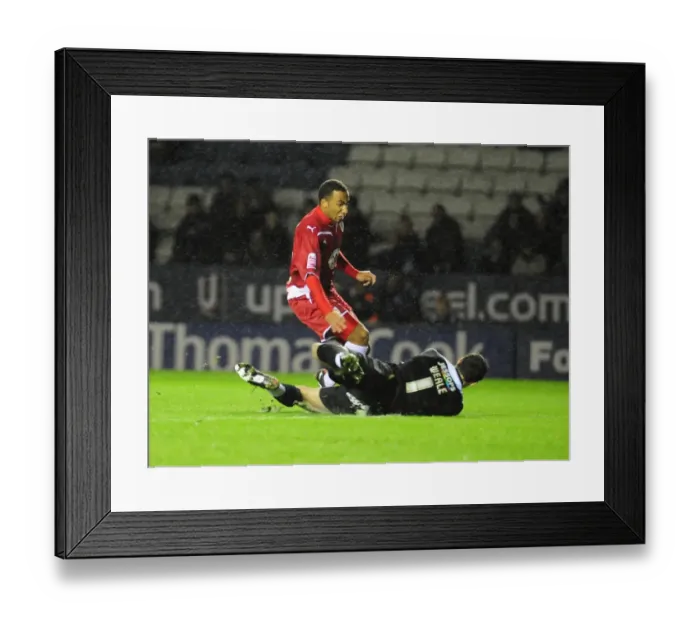 Framed Print : Leicester City vs. Bristol City: Season 09-10 Football Showdown