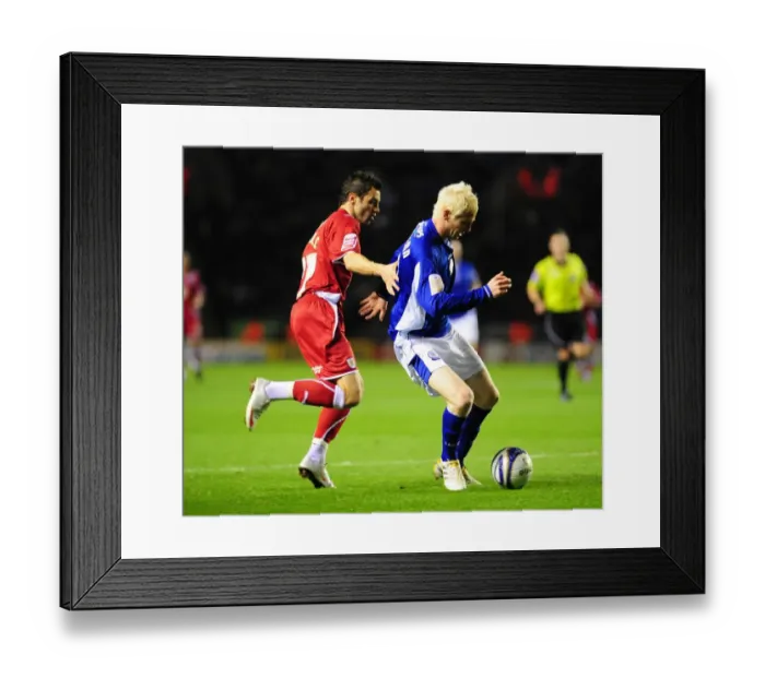 Framed Print : Bristol City vs. Leicester City: A Football Rivalry - Season 09-10