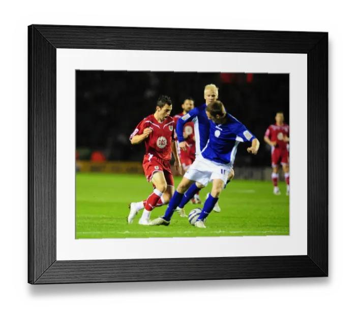 Framed Print : A Clash of Champions: Leicester City vs. Bristol City - Season 09-10