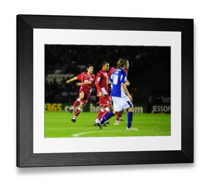 Framed Print : Leicester City vs. Bristol City: A Football Giants Showdown - Season 09-10