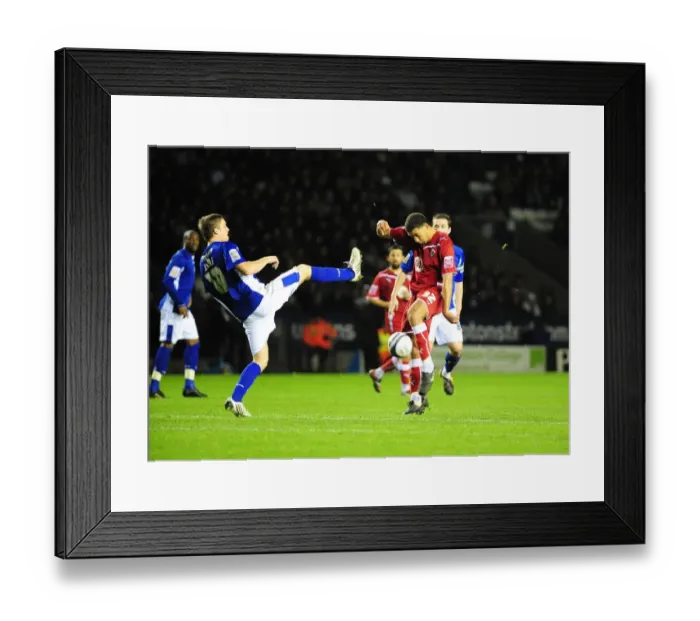 Framed Print : Lewin Nyatanga shoots for goal