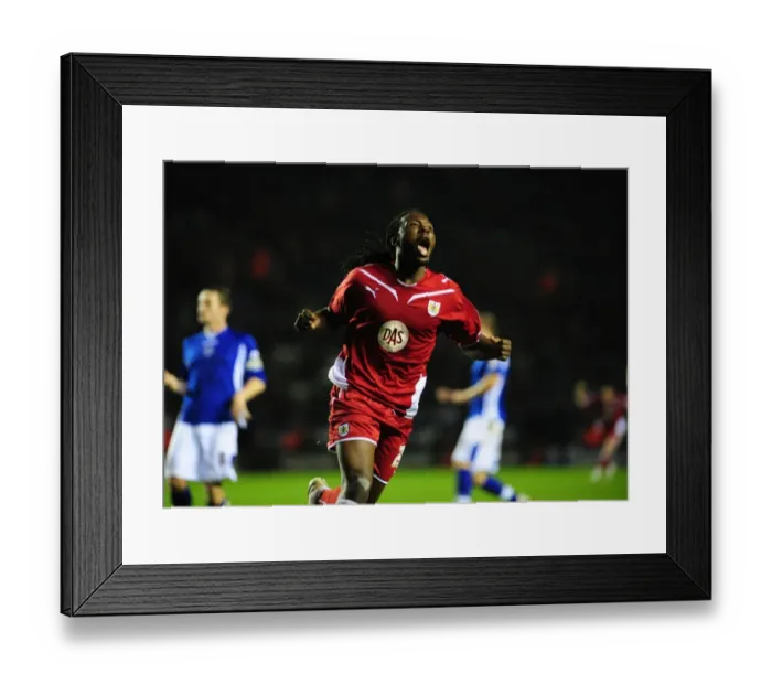 Framed Print : Evander Sno's Exultant Moment: Leicester City vs. Bristol City Framed Print : Evander Sno's Exultant Moment: Leicester City vs. Bristol City