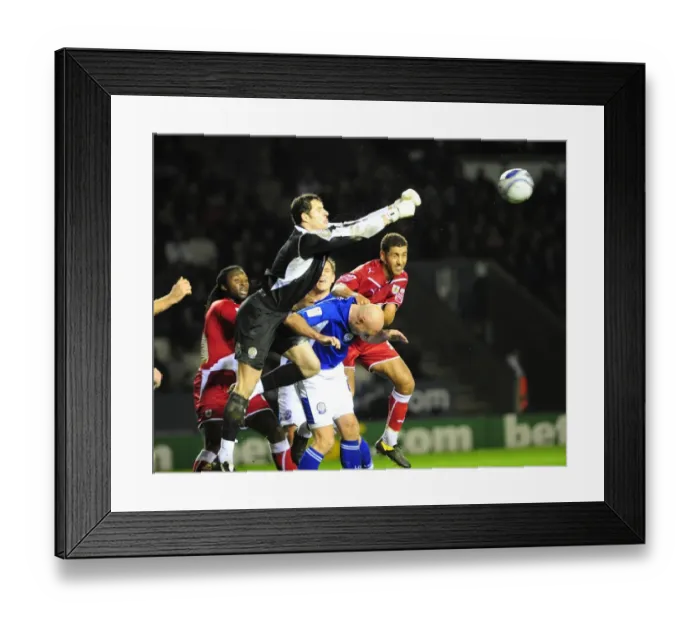 Framed Print : Chris Wealse fists the ball clear Framed Print : Chris Wealse fists the ball clear