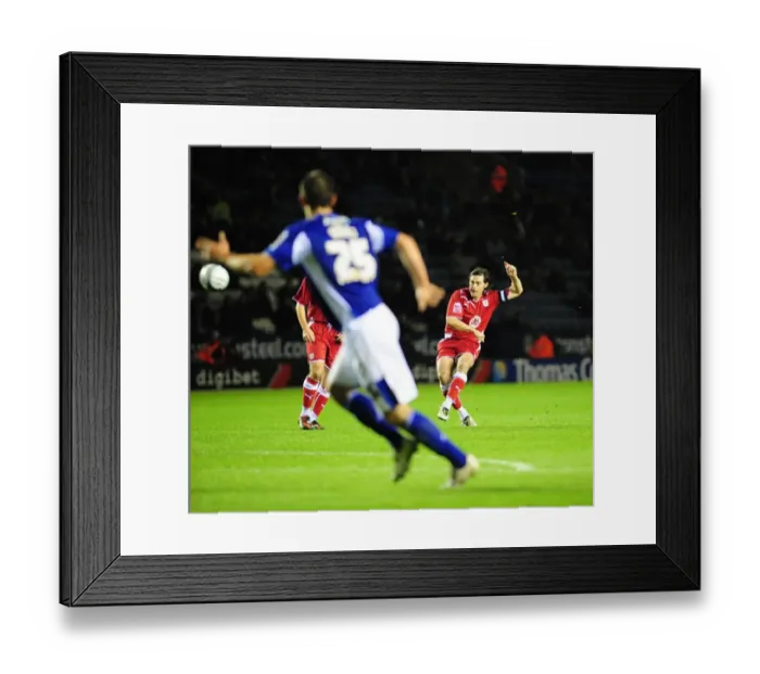 Framed Print : Jamie McAllister shoots for goal