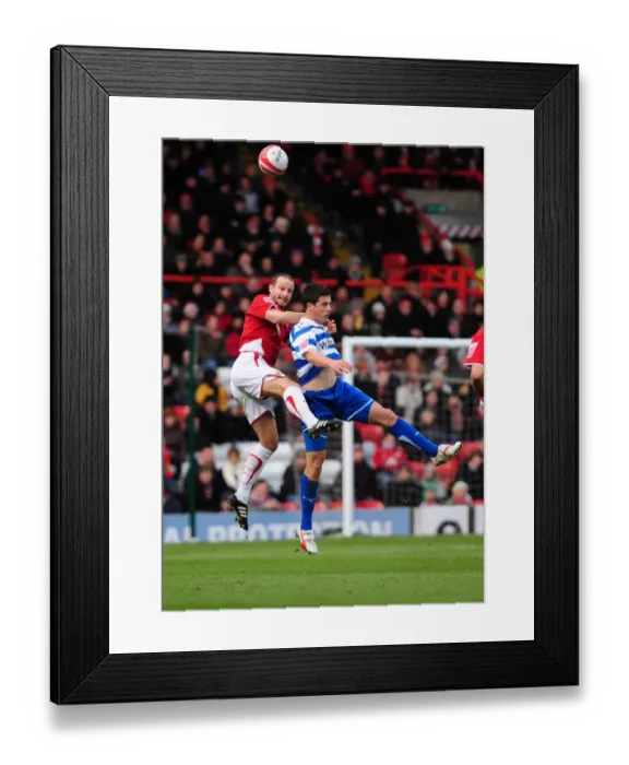 Framed Print : Bristol City vs. Reading: A Clash from the 09-10 Season