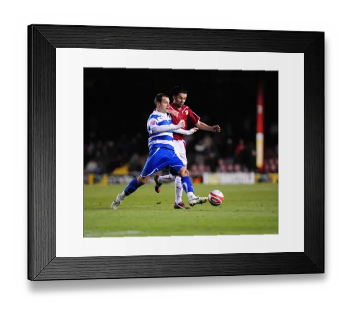 Framed Print : A Clash of Football Titans: Bristol City vs. Reading - 09-10 Season