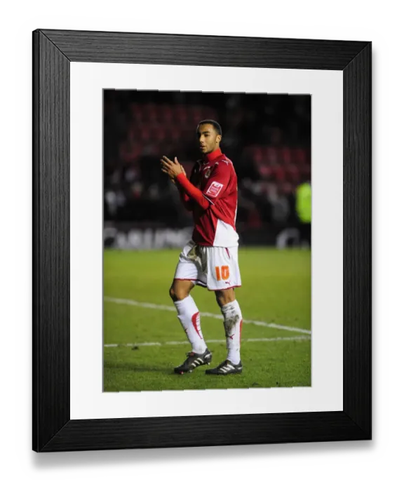 Framed Print : A Clash of Football Talents: Bristol City vs. Reading, 09-10 Season