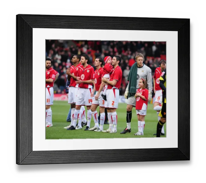 Framed Print : Bristol City vs. Watford: 09-10 Football Showdown - A Clash of First Teams