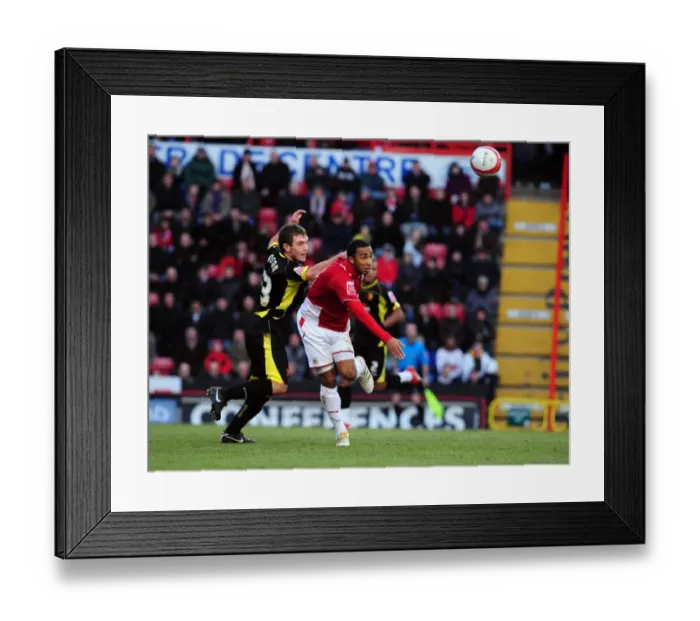 Framed Print : Bristol City vs. Watford: A Football Showdown - Season 09-10 Framed Print : Bristol City vs. Watford: A Football Showdown - Season 09-10