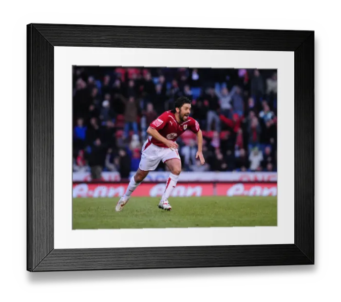 Framed Print : Bristol City vs. Watford: A Football Rivalry Unfolds - Season 09-10 Showdown