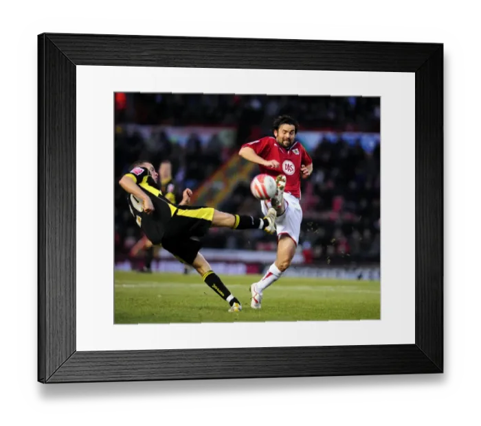 Framed Print : Bristol City vs. Watford: A Football Rivalry Unfolds - 09-10 Season Showdown