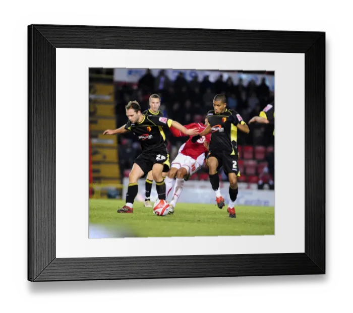 Framed Print : Bristol City vs. Watford: A Football Showdown - Season 09-10 Framed Print : Bristol City vs. Watford: A Football Showdown - Season 09-10