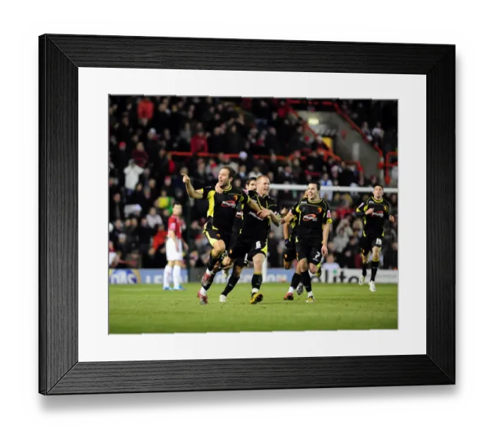 Framed Print : Bristol City vs. Watford: A Football Rivalry Unfolds - Season 09-10 Showdown