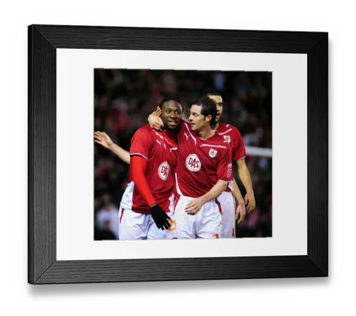 Framed Print : Bristol City vs Preston North End: A Football Rivalry Unfolds - Season 09-10