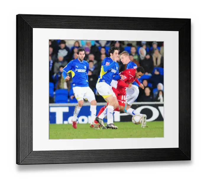 Framed Print : FA Cup Showdown: Cardiff City vs. Bristol City, Season 09-10