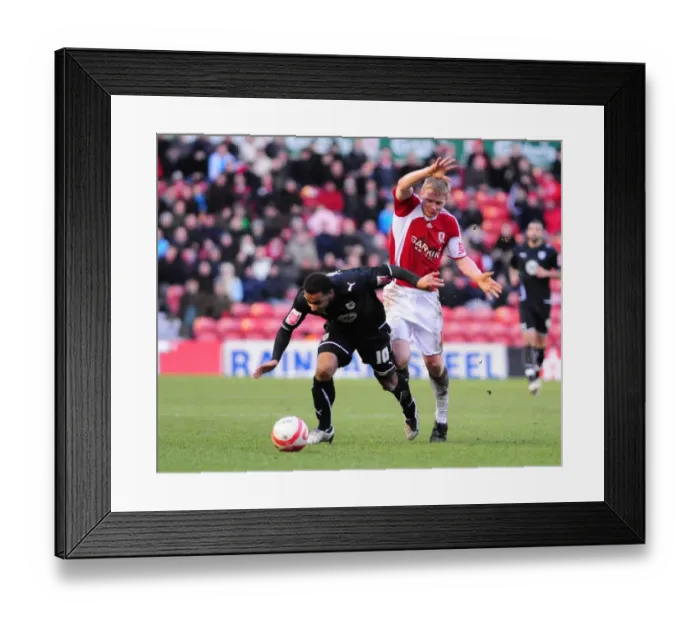 Framed Print : The Clash of Titans: Middlesbrough vs. Bristol City - Season 09-10 Football Rivalry: Middlesbrough VS Bristol City