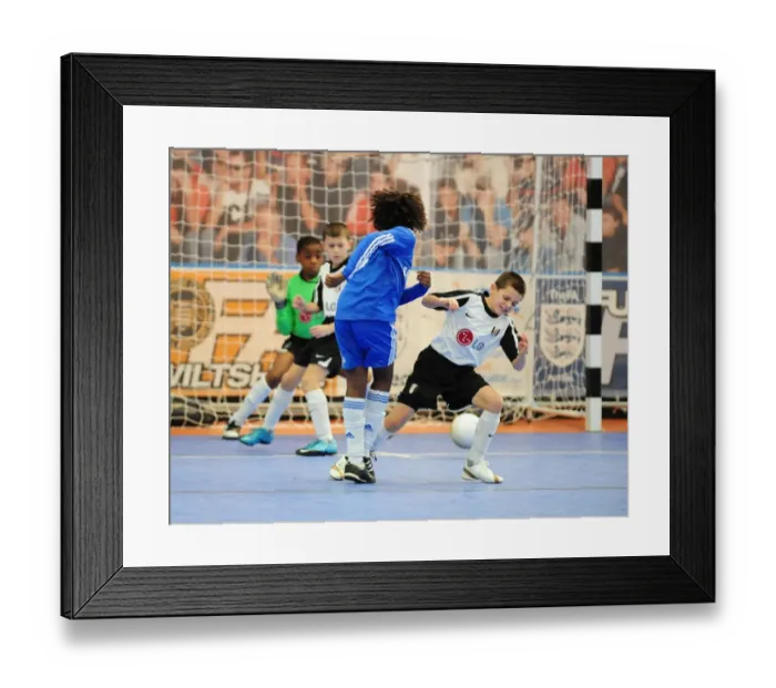 Framed Print : Clash of Football Titans: Chelsea vs. Bristol City FC - 09-10 Academy Futsal Tournament Highlights