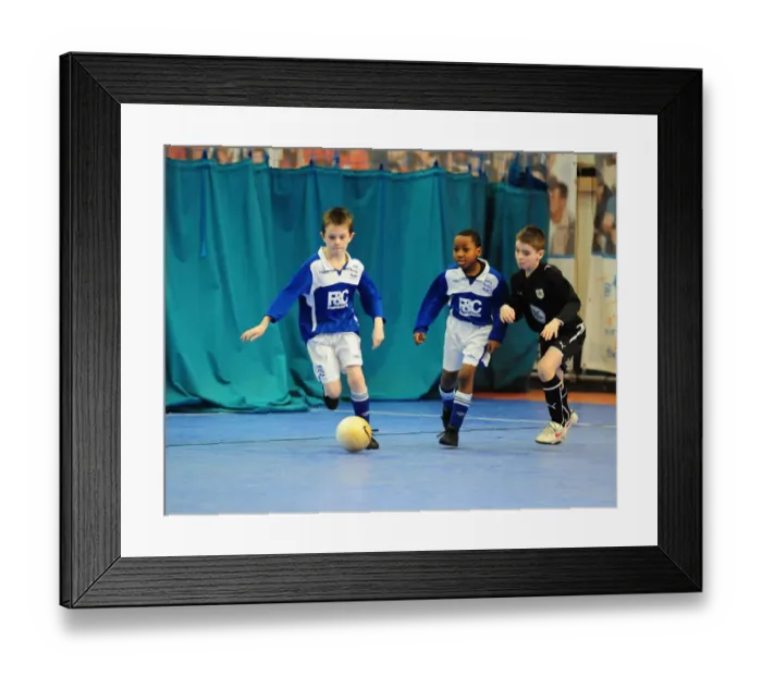 Framed Print : Season 9-10 Futsal Title Clash: Battle for the Championship - Bristol City Academy vs Birmingham City Framed Print : Season 9-10 Futsal Title Clash: Battle for the Championship - Bristol City Academy vs Birmingham City