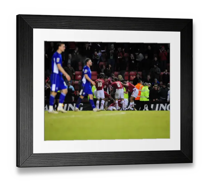 Framed Print : Bristol City vs. Leicester City: A Football Rivalry - Season 09-10