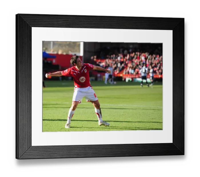 Framed Print : Johnson's Goal: Bristol City's 2-1 Lead Over West Bromwich Albion in Championship Game, 2010 Framed Print : Johnson's Goal: Bristol City's 2-1 Lead Over West Bromwich Albion in Championship Game, 2010