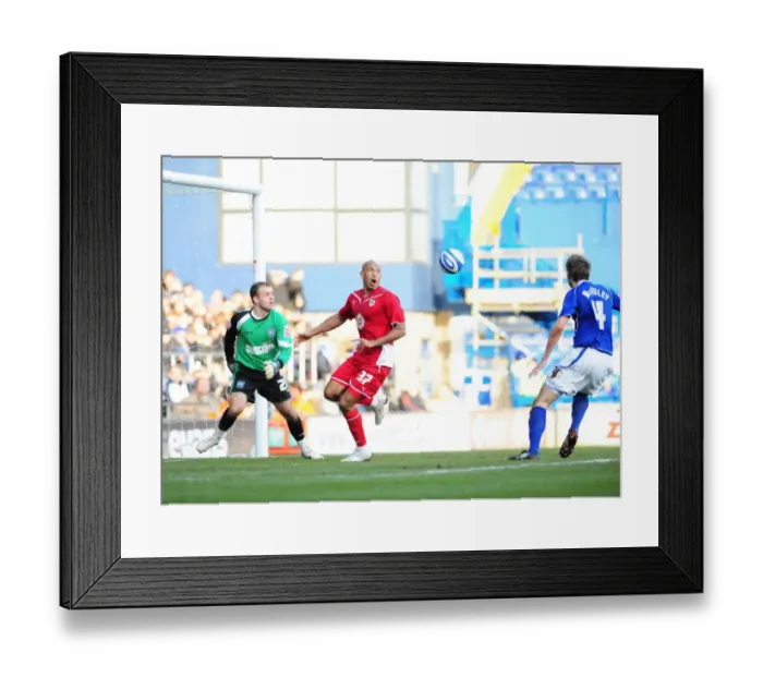 Framed Print : Chris Iwelumo's Dramatic Header Hits the Bar: Ipswich Town vs. Bristol City Framed Print : Chris Iwelumo's Dramatic Header Hits the Bar: Ipswich Town vs. Bristol City