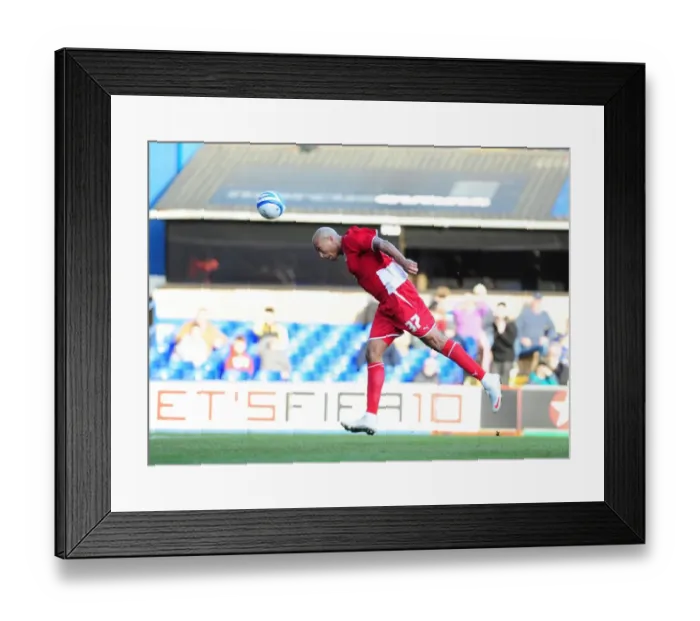 Framed Print : Chris Iwelumo hits the bar Framed Print : Chris Iwelumo hits the bar