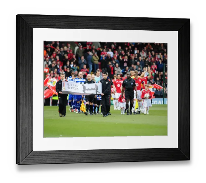 Framed Print : Both teams walk out Framed Print : Both teams walk out