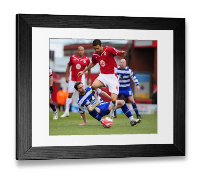 Framed Print : Fontaine Outmuscles Wilson: A Pivotal Moment in Bristol City's Victory Framed Print : Fontaine Outmuscles Wilson: A Pivotal Moment in Bristol City's Victory