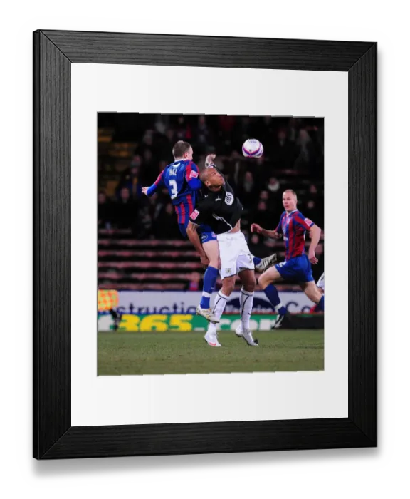 Framed Print : Clash in the Sky: Hill vs. Iwelumo - Crystal Palace vs. Bristol City, Championship 2010