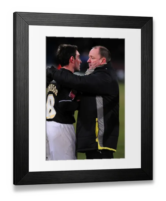 Framed Print : Gary Johnson and Lee Johnson of Bristol City: A Manager-Player Duo at Crystal Palace, 2010 (Championship Football Match)