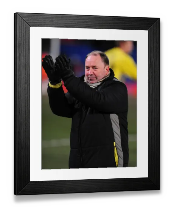 Framed Print : Gary Johnson Leads Bristol City at Selhurst Park Against Crystal Palace, Championship 2010