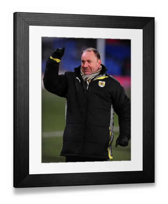 Framed Print : Championship Showdown: Gary Johnson and Bristol City Face Off Against Crystal Palace at Selhurst Park, March 2010