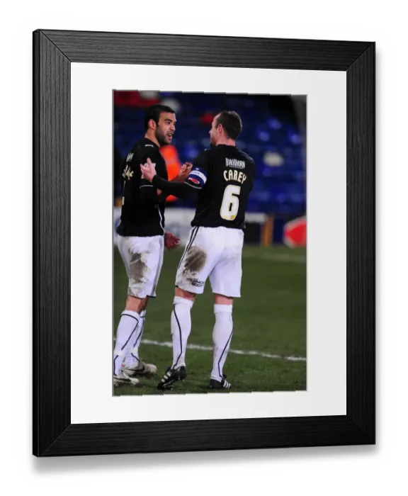 Framed Print : Bristol City's Carey and Fontaine at Crystal Palace Championship Clash, Selhurst Park Stadium - 09 / 03 / 2010 Framed Print : Bristol City's Carey and Fontaine at Crystal Palace Championship Clash, Selhurst Park Stadium - 09 / 03 / 2010