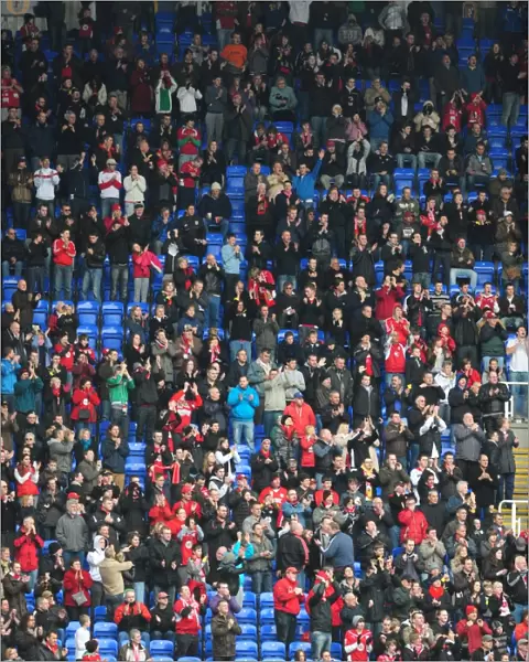 Passionate Bristol City Fans in Full Swing at Reading vs. Bristol City Match