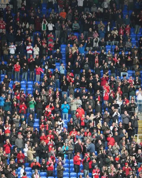 Passionate Bristol City Fans in Full Swing at Reading vs. Bristol City Match