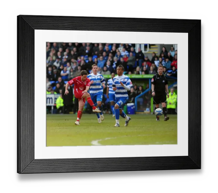 Framed Print : Johnson's Shot at Madejski Stadium: Bristol City vs. Reading, Championship 2010