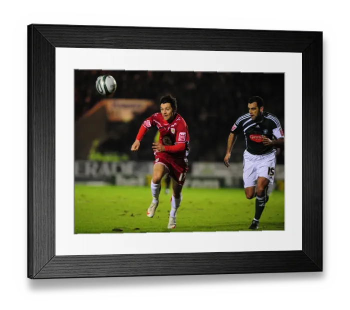 Framed Print : Championship Showdown: Sproule vs. Barker - A Football Rivalry Unfolds at Home Park (Bristol City vs. Plymouth Argyle) Framed Print : Championship Showdown: Sproule vs. Barker - A Football Rivalry Unfolds at Home Park (Bristol City vs. Plymouth Argyle)