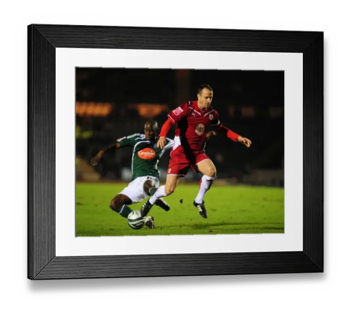 Framed Print : Championship Showdown: Louis Carey vs. Bradley Wright-Phillips - Bristol City vs. Plymouth Argyle, March 16, 2010 Framed Print : Championship Showdown: Louis Carey vs. Bradley Wright-Phillips - Bristol City vs. Plymouth Argyle, March 16, 2010