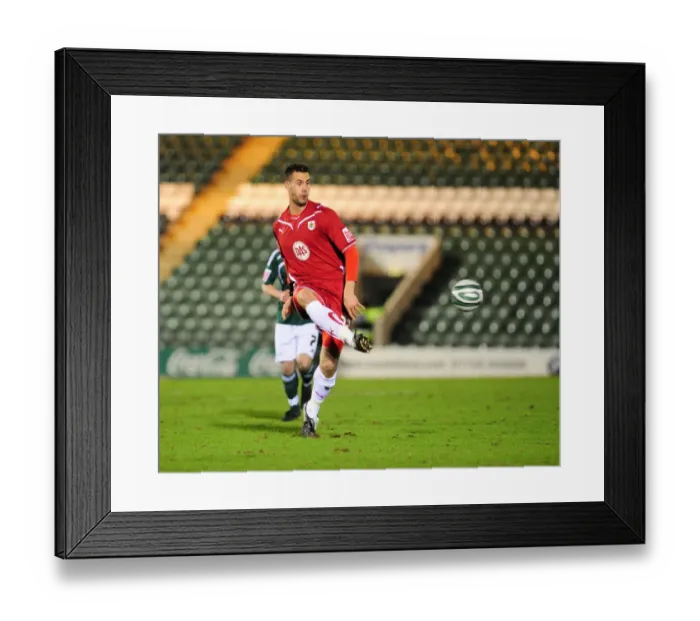 Framed Print : Bristol City's Stefan Maierhofer Fights for Possession against Plymouth Argyle in Championship Match, March 16, 2010
