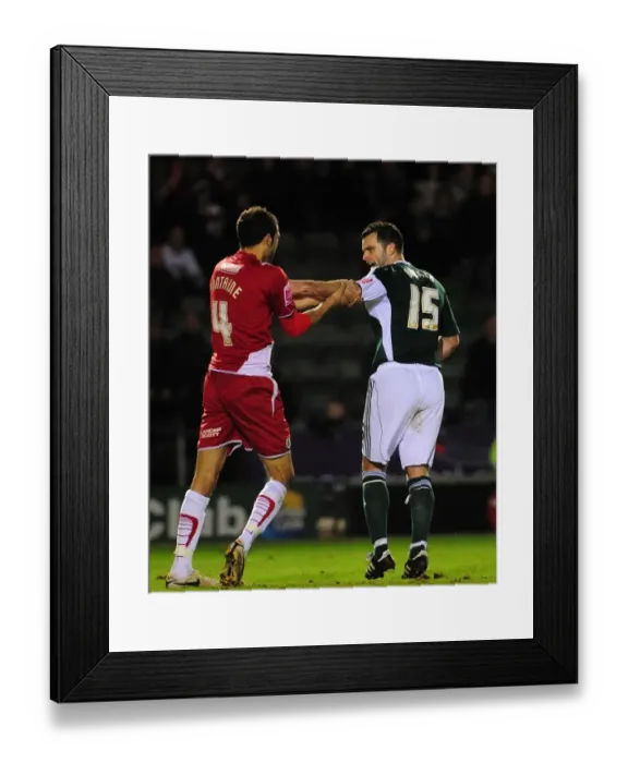 Framed Print : Championship Showdown: Fontaine vs. Barker - A Battle Between Bristol City and Plymouth Argyle Framed Print : Championship Showdown: Fontaine vs. Barker - A Battle Between Bristol City and Plymouth Argyle