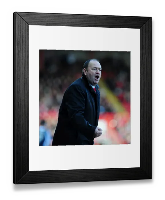 Framed Print : Gary Johnson - Manager of Bristol City FC, Championship Match Day, March 2010