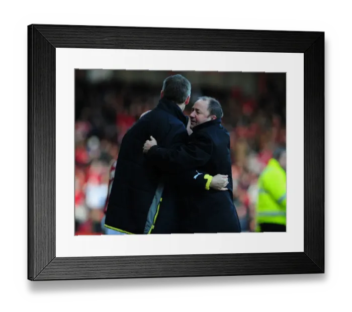 Framed Print : Gary Johnson and Keith Millen: Leading the Charge for Bristol City against West Bromwich Albion, March 9, 2010 (Football Championship)