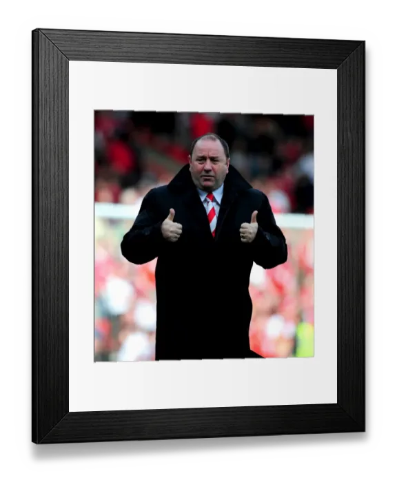 Framed Print : Gary Johnson: Champion Manager of Bristol City Football Club (2010 Championship Season)